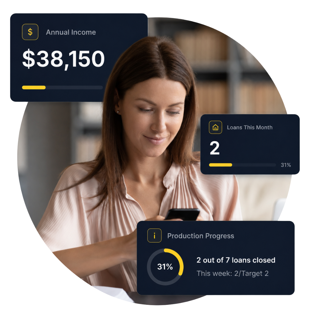 Loan officer reviewing her business numbers with the AI-Driven Financial Review