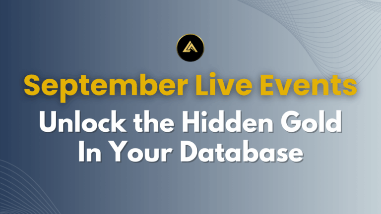 September Live Events: Unlock the Hidden Gold In Your Database